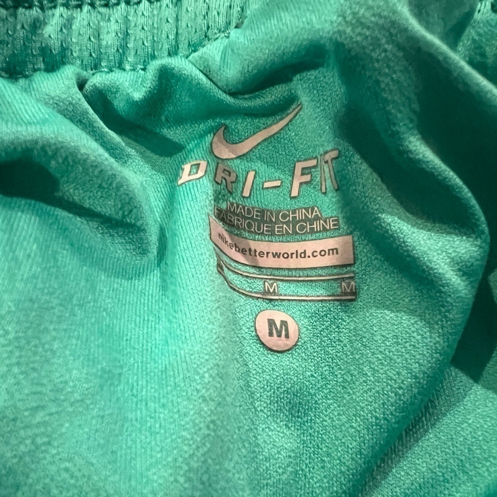 B5.2 Nike Womenās Lined Running Shorts Geode Teal/Clear Jade/White - Picture 3 of 4